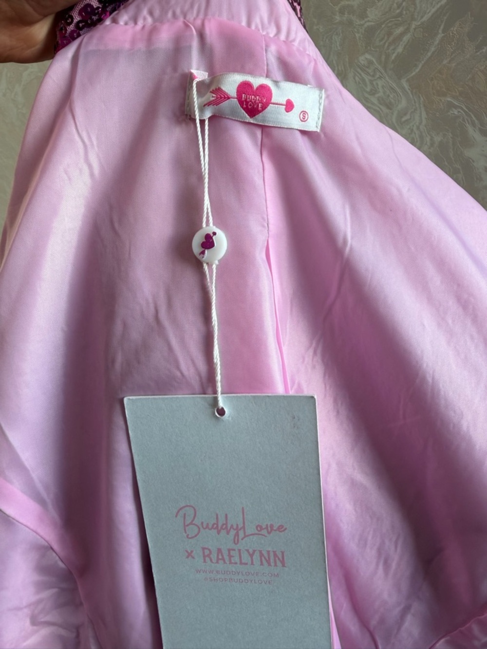 Buddy Love Pink Riley Sequin Blazer Dress- NWT size small - Picture 6 of 7